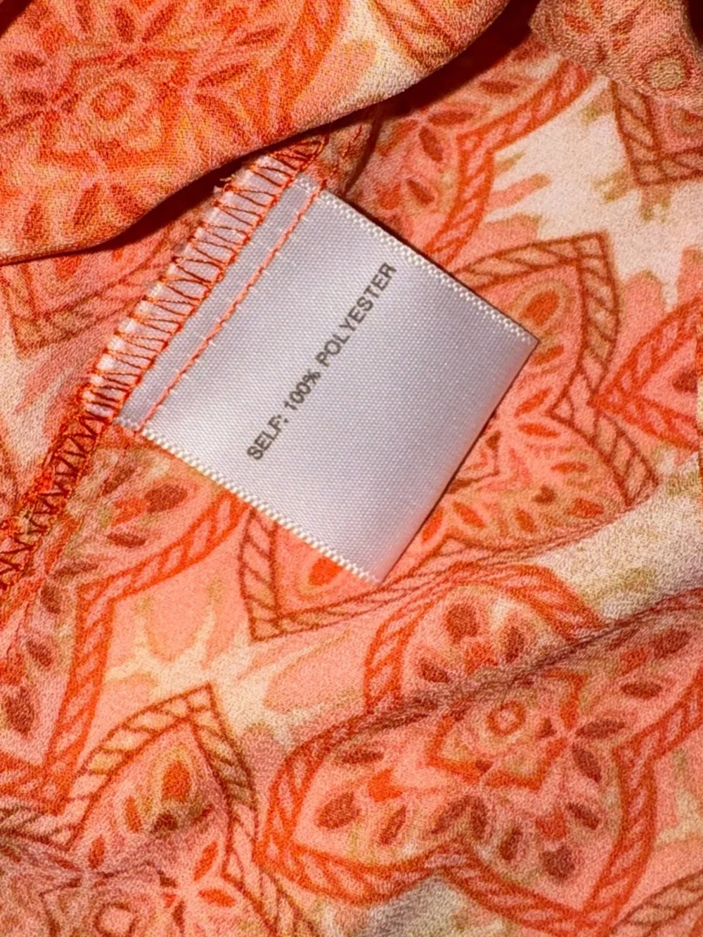 ROSE + OLIVE Boho Print Blouse | Size Large | Flowy V-Neck Top - Picture 7 of 8